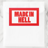 Funny Made in Hell Rechteckiger Aufkleber (Tasche)