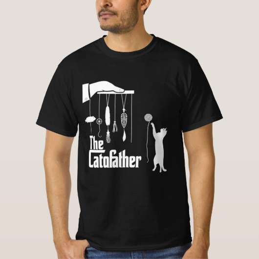 Funny Mafia Cat Parody Graphic Tee (Vorderseite)