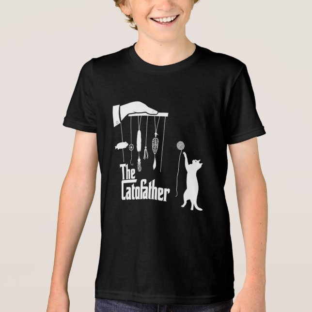 Funny Mafia Cat Parody Graphic Tee (Vorderseite)