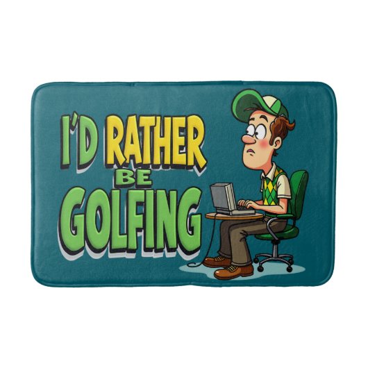 Funny mag lieber für ihn Golf spielen Badematte (Vorderseite)
