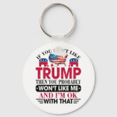 Funny mag Trump nicht, wird mich nicht mögen Schlüsselanhänger (Rückseite)