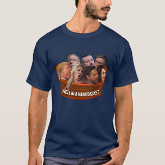 Funny MAGA Hell in einem Handkorb gegen Trump- T-Shirt