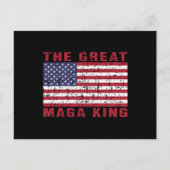 Funny MAGA King Trump Fan Postkarte (Vorderseite)