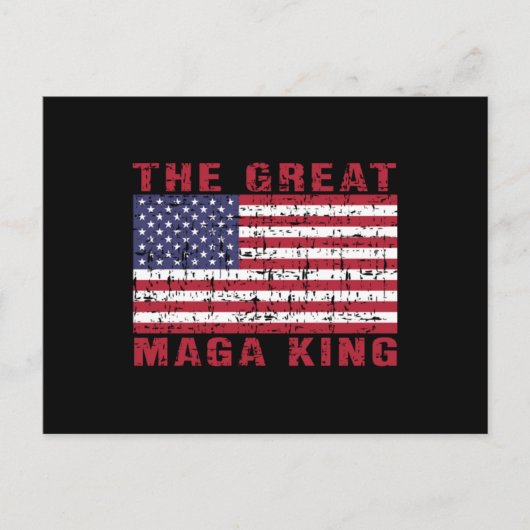 Funny MAGA King Trump Fan Postkarte (Vorderseite)