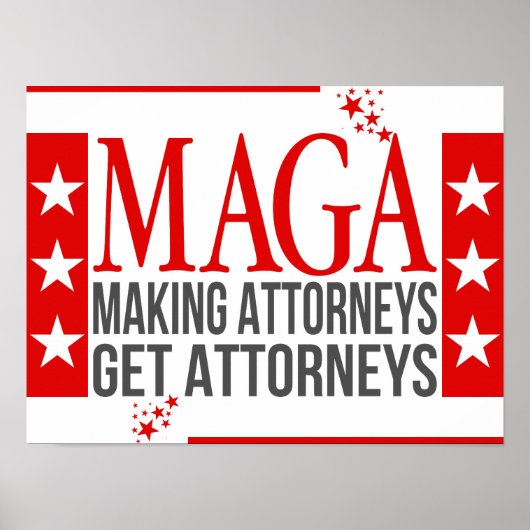 Funny MAGA Poster mit sarkastischem politischem Zi (Vorne)