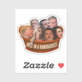 Funny MAGA Republikaner hellen in einem Handkorb Aufkleber (Blatt)