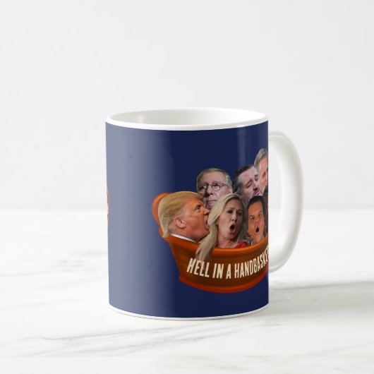 Funny MAGA Republikaner hellen in einem Handkorb Kaffeetasse (VorderseiteRechts)