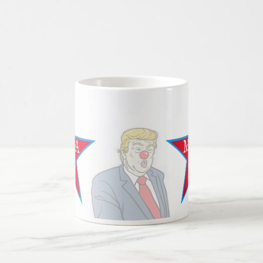 Funny MAGA Tees Trump Clown Politischer Kaffee Tas Kaffeetasse (Mittel)