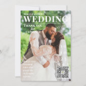Funny Magazine Cover Dark Foto Wedding danke Einladung (Vorderseite)