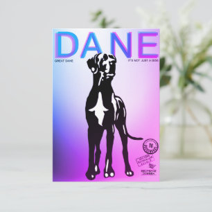 Funny Magazine Cover Style, anpassbare Hunde Lover Dankeskarte