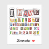 Funny Magazine hat Briefe ausgeschnitten Aufkleber (Blatt)