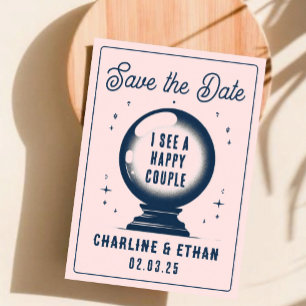 Funny Magic Ball Pink Dar blau Save the Date