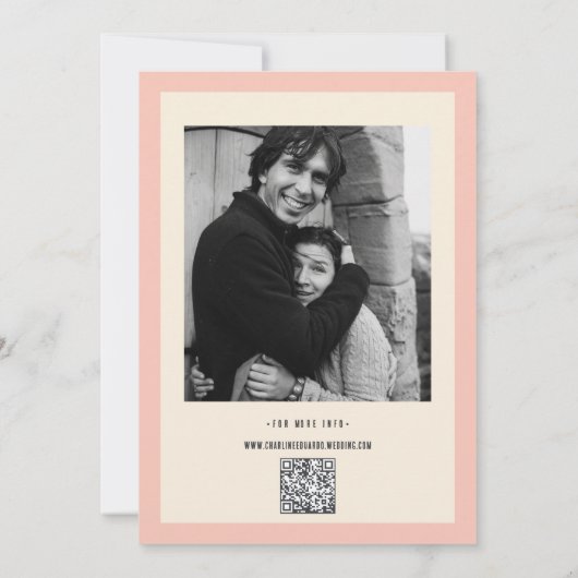 Funny Magic Ball Pink Save the Date schwarz (Rückseite)