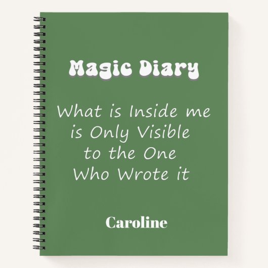 Funny Magic Diary Notebook Notizblock (Vorderseite)