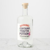 Funny Magical Elixir Design Alkoholflaschenetikett (Vorderseite)