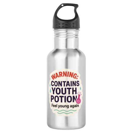 Funny Magical Elixir Design Edelstahlflasche (Vorderseite)