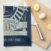 Funny Magical Martini Cocktail Personalisiert Geschirrtuch (Viertel Falte)