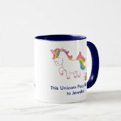 Funny Magical Unicorn Gekackt Custom Personalisier Tasse (VorderseiteRechts)