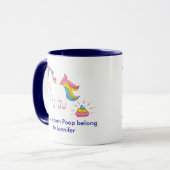 Funny Magical Unicorn Gekackt Custom Personalisier Tasse (Vorderseite Links)