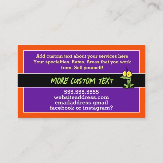 Funny Magician Illusionist Magic Party Performer Visitenkarte (Rückseite)