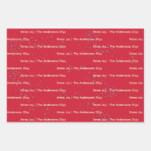 Funny Magician Snowmen Weihnachtsmannmütze Muster Geschenkpapier Set (Vorderseite 3)