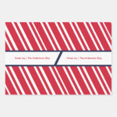 Funny Magician Snowmen Weihnachtsmannmütze Muster Geschenkpapier Set (Vorderseite 2)