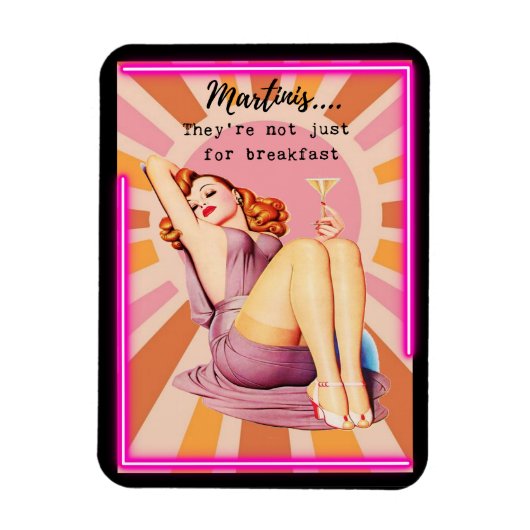 Funny Magnet Best Friend Gift "Martinis" (Vertikal)