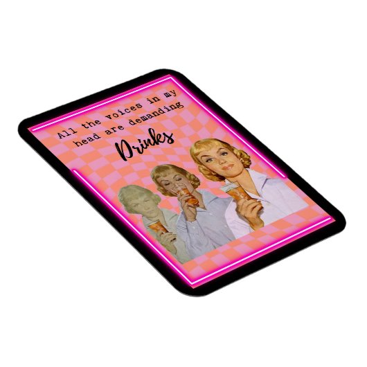 Funny Magnet Best Friend Gift "Voices" (Rechte Seite)