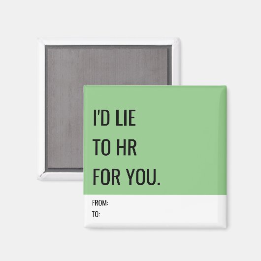 Funny Magnet für Mitarbeiter (Vorderseite/Rückseite)