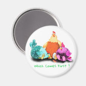 Funny Magnet Hühner Wartete Eier zu Hatch (Vorderseite/Rückseite)