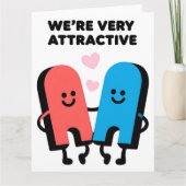 Funny Magnet Love Valentine Greeting Card Karte (Vorderseite)