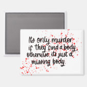 Funny Magnet wahre Kriminalität (Vorderseite/Rückseite)