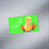 Funny Magnetic Business Card Happy Yellow Duck Magnetische Visitenkarte (Beispiel)