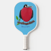 Funny magnificent frigate bird cartoon pickleball schläger (Rückseite)