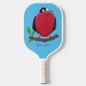 Funny magnificent frigate bird cartoon pickleball schläger (Vorderseite)