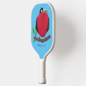 Funny magnificent frigate bird cartoon pickleball schläger (Links)