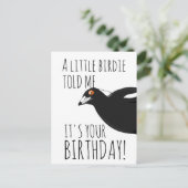 Funny Magpie Postkarte (Stehend Vorderseite)