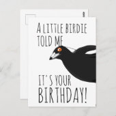 Funny Magpie Postkarte (Vorne/Hinten)