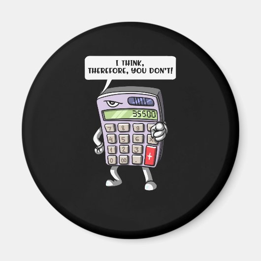 Funny Mah Algebra Calculator Mathematics Joke Magnet (Vorne)