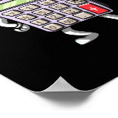 Funny Mah Algebra Calculator Mathematics Joke Poster (Ecke)