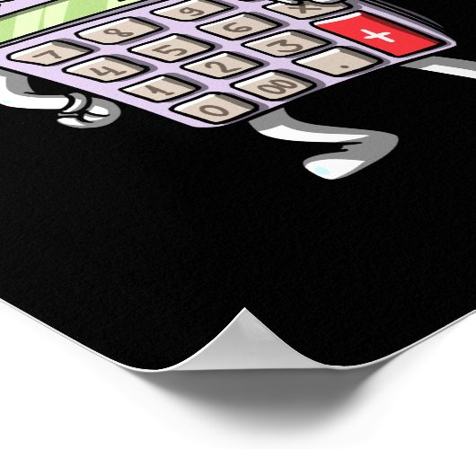 Funny Mah Algebra Calculator Mathematics Joke Poster (Ecke)