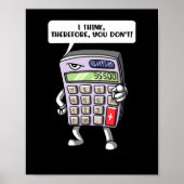 Funny Mah Algebra Calculator Mathematics Joke Poster (Vorne)