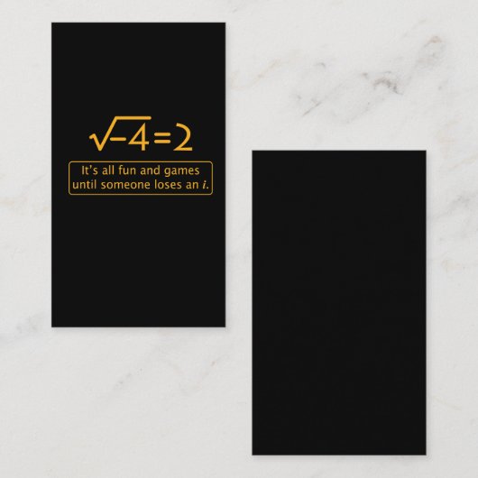 Funny Mah Joke - imaginäre Nummer vermisst Visitenkarte (Vorne/Hinten)