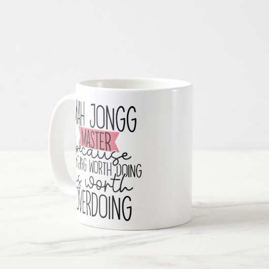 Funny Mah Jongg Kaffeetasse (Vorderseite Links)
