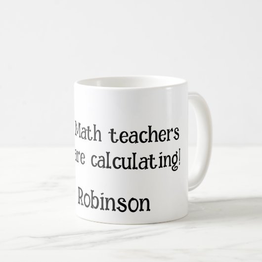Funny Mah Lehrer berechnen Kaffeetasse (VorderseiteRechts)