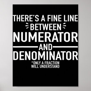 Funny Mah Lehrer Numerator Nenner Math Poster