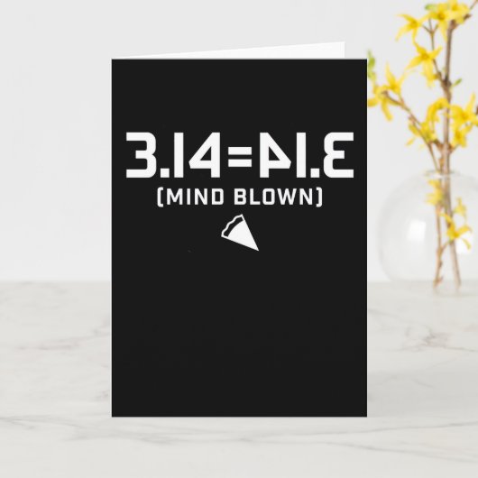 Funny Mah Lover 3.14 Mathematics Pi Day Symbol Karte (Gelbe Blume)