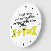 Funny Mah Problem Große Wanduhr (Winkel)
