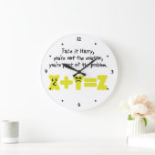 Funny Mah Problem Große Wanduhr (Zuhause)