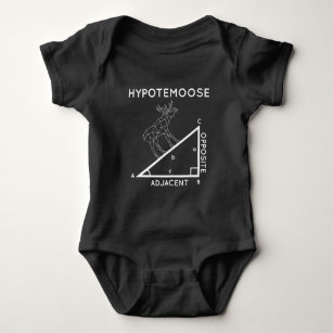 Funny Mah Pun moose Hypotenuse Mathematiker. Baby Strampler